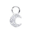 Crescent Moon Silver Charms CH-356